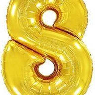 Fóliový balónik číslica 8 - zlatá - gold - 102cm