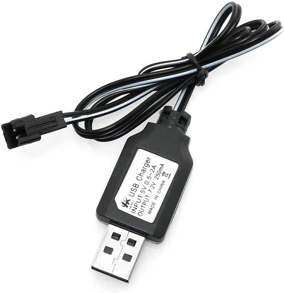 YUNIQUE GREEN-CLEAN  1-dielny USB nabíjací kábel SM-2P 250mAh výstup RC auto pre 7, 2V Ni-Mh batérie značky YUNIQUE GREEN-CLEAN