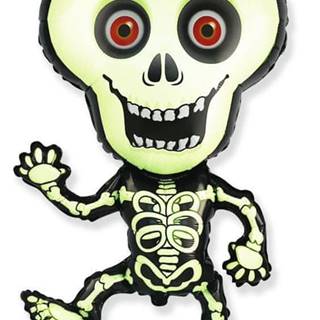 Rappa Fóliový Balóniky Skeleton - Kostra - kostlivec - 82 cm - Halloween - čierno-zelený značky Rappa