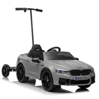Lean-toys BMW M5 Batériové auto s rodičovskou platformou Strieborná farba