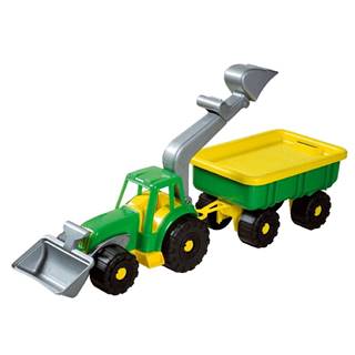 Rappa Androni Traktorový nakladač s vlekom Power Worker - dĺžka 58 cm zelený