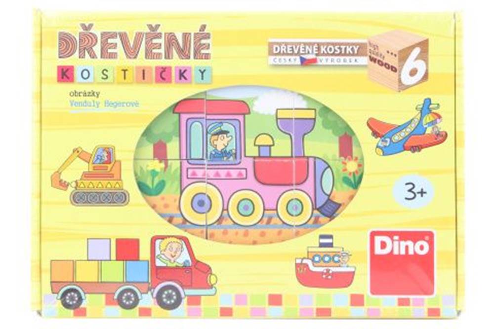 Dino Toys  Drevené kockyVozidlá 6 značky Dino Toys