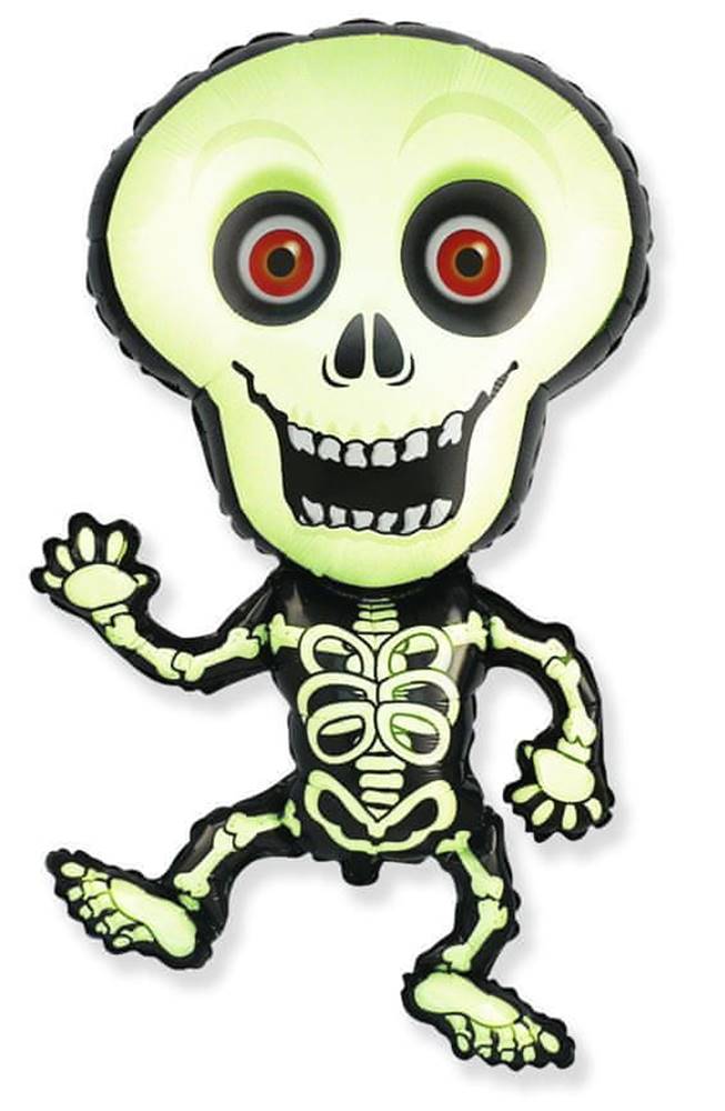 Rappa Fóliový Balóniky Skeleton - Kostra - kostlivec - 82 cm - Halloween - čierno-zelený značky Rappa