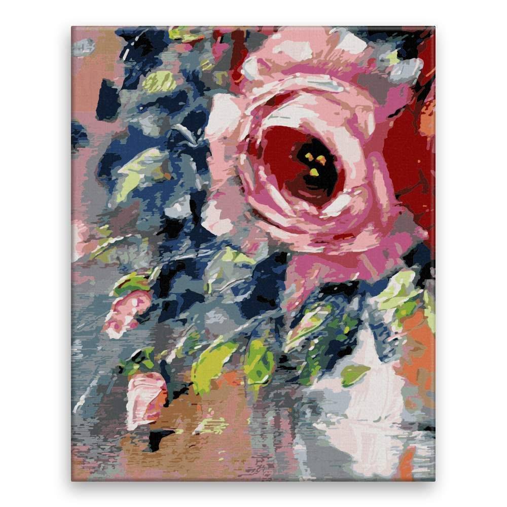 Malujsi  Maľovanie podľa čísel - Maľovaná ruža - 80x100 cm,  bez dreveného rámu značky Malujsi