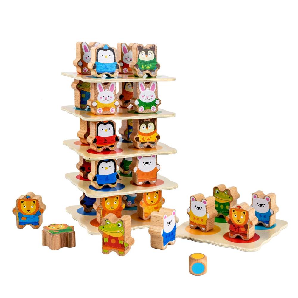 NEW BABY  Zvieracia veža - drevená herná súprava značky NEW BABY