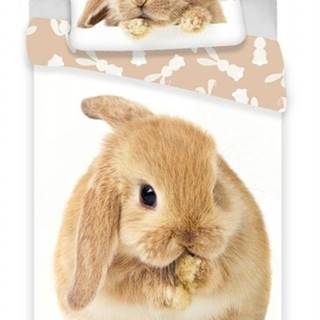 Jerry Fabrics Obliečky fototlač Bunny brown 140x200,  70x90 cm
