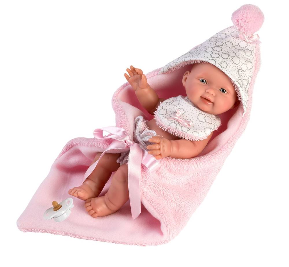 Llorens  26308 NEW BORN HOLČIČKA - realistická bábika bábätko s celovinylovým telom - 26 cm značky Llorens