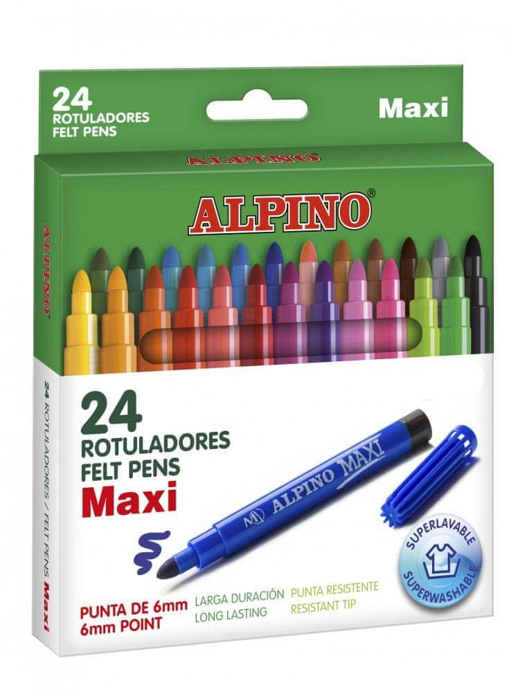 Alpino  Balenie 24 farebných fixiek Maxi značky Alpino