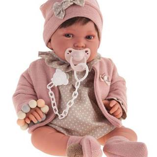 Antonio Juan Realistické bábätko holčička Pipa v růžovém kabátku