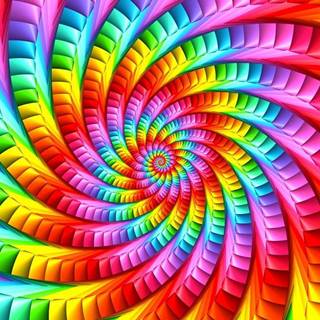 ENJOY  Puzzle Dúhová psychedelická špirála 1000 dielikov značky ENJOY