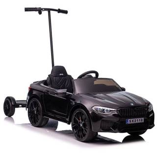 Lean-toys BMW M5 Autíčko na batérie s rodičovskou platformou Čierne lakované