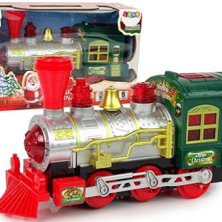 Lean-toys Vianočné osvetlenie lokomotívy Zvuk Zelené batérie