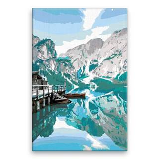 Malujsi  Maľovanie podľa čísel - Horské jazero 02 - 40x60 cm,  bez dreveného rámu značky Malujsi