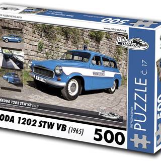 RETRO-AUTA© Puzzle č. 17 Škoda 1202 STW VB (1965) 500 dielikov