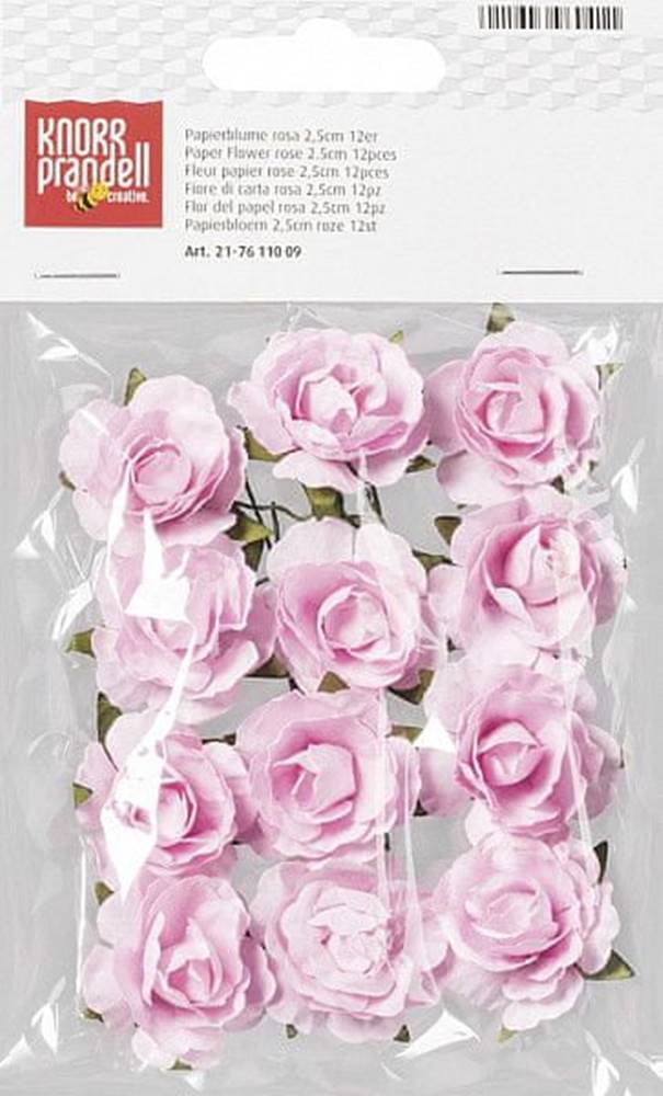Vidaxl Knorr Prandell Papírové květiny - růžové 12 ks značky Vidaxl