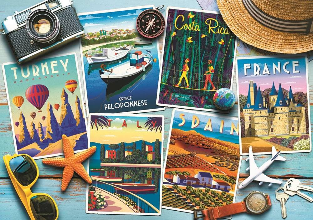 Trefl  Puzzle Pohľadnica z dovolenky 1000 dielikov značky Trefl