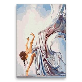 Malujsi  Maľovanie podľa čísel - Baletka tancuje 2 - 80x120 cm,  bez dreveného rámu značky Malujsi