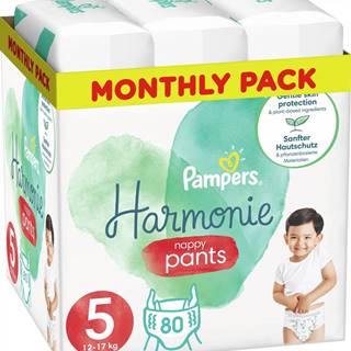 Pampers  Plienkové nohavičky Pants Harmonie Veľkosť 5,  80 Plienok,  12kg - 17kg  značky Pampers