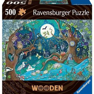 Ravensburger 175161 Drevené puzzle Čarovný les 500 dielikov