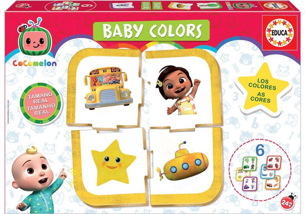 EDUCA  Baby puzzle CoComelon: Poznávaj farby 6x4 dieliky značky EDUCA