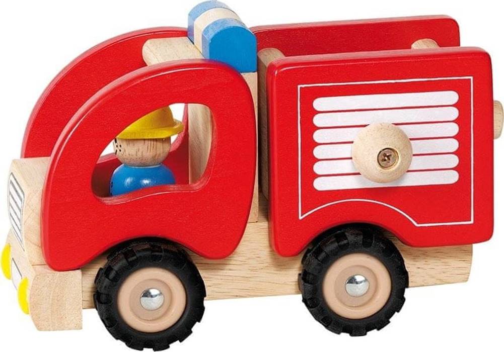 Goki  Drevené hasičské auto značky Goki