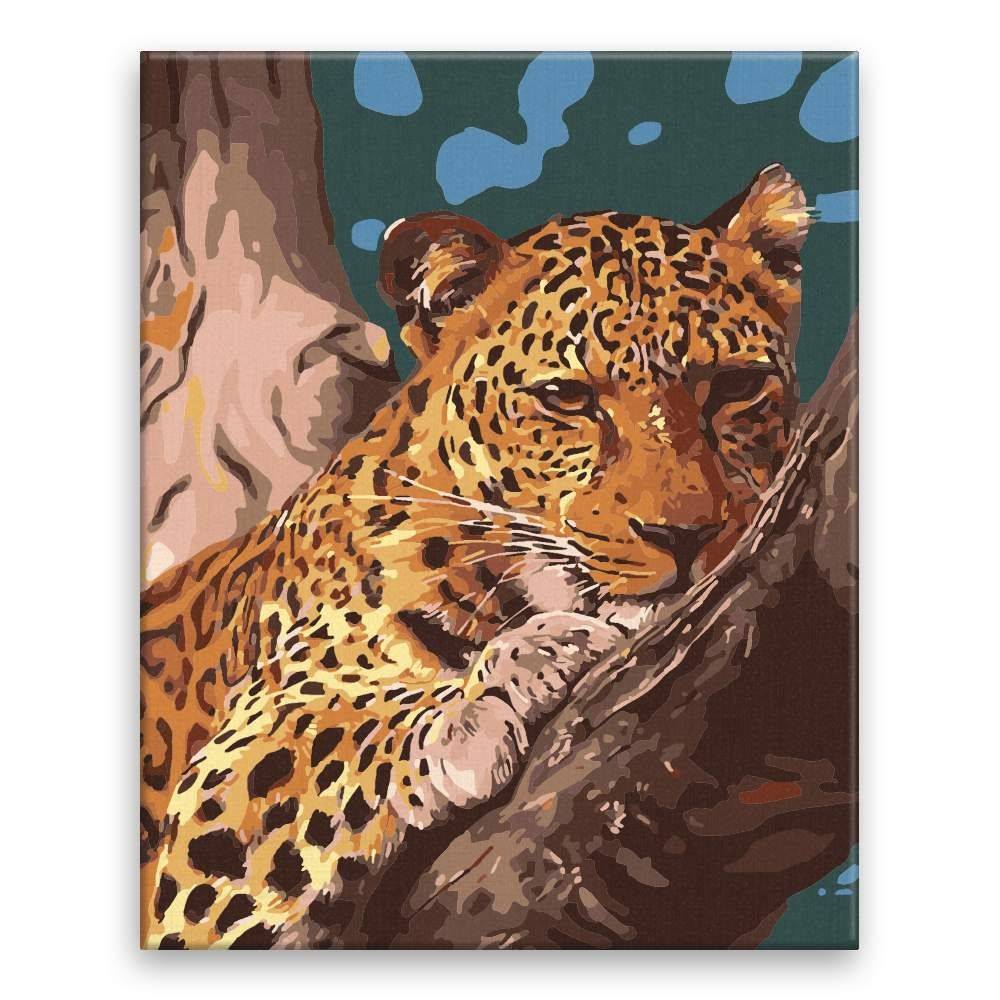 Malujsi  Maľovanie podľa čísel - Gepard - 80x100 cm,  plátno vypnuté na rám značky Malujsi