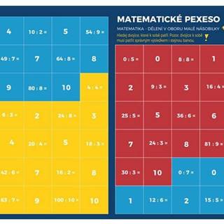 Pexeso: Matematika - Delenie v odbore malej násobilky