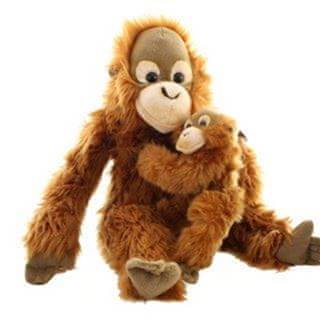 Plyš Orangutan s mláďaťom 27 cm