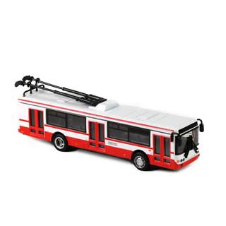 Rappa  Kovový trolejbus červený,  16 cm značky Rappa