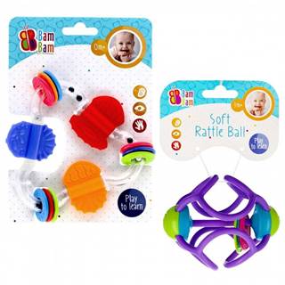 sarcia.eu Hračky pre bábätká,  súprava hrkálok: Trojuholníková hrkálka + gumená loptička Bam Bam