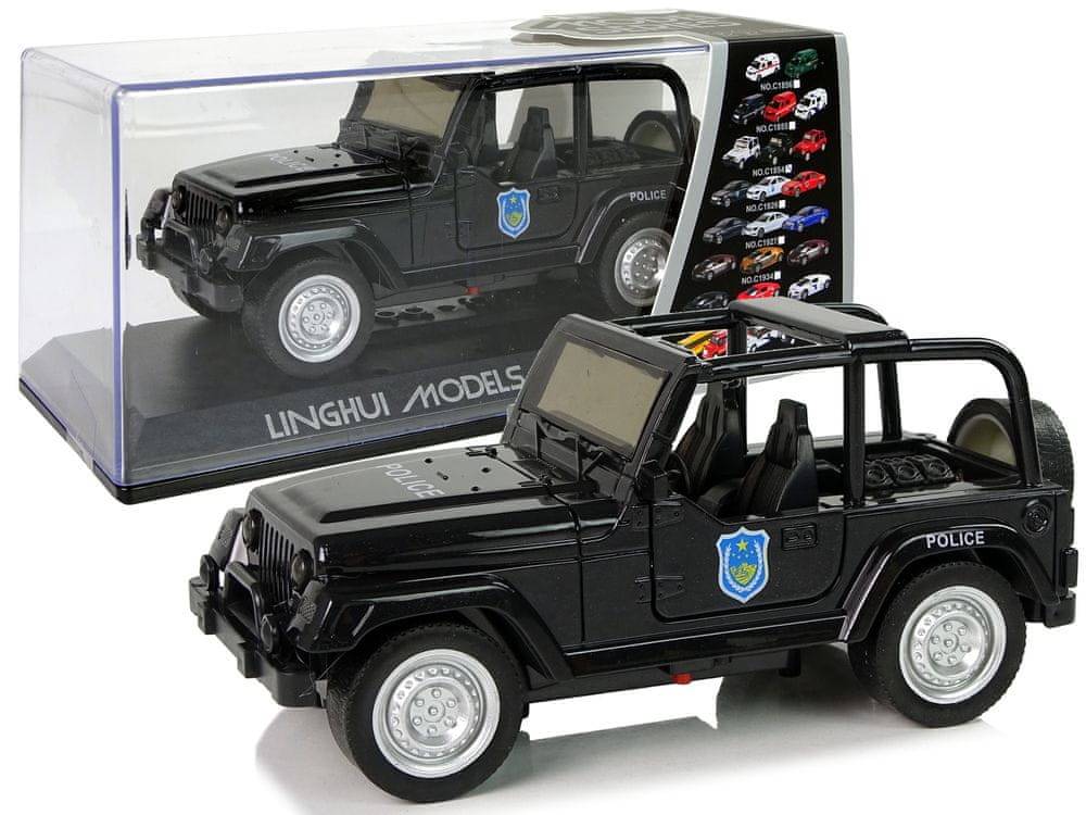 Lean-toys  Terénne policajné auto čierne značky Lean-toys