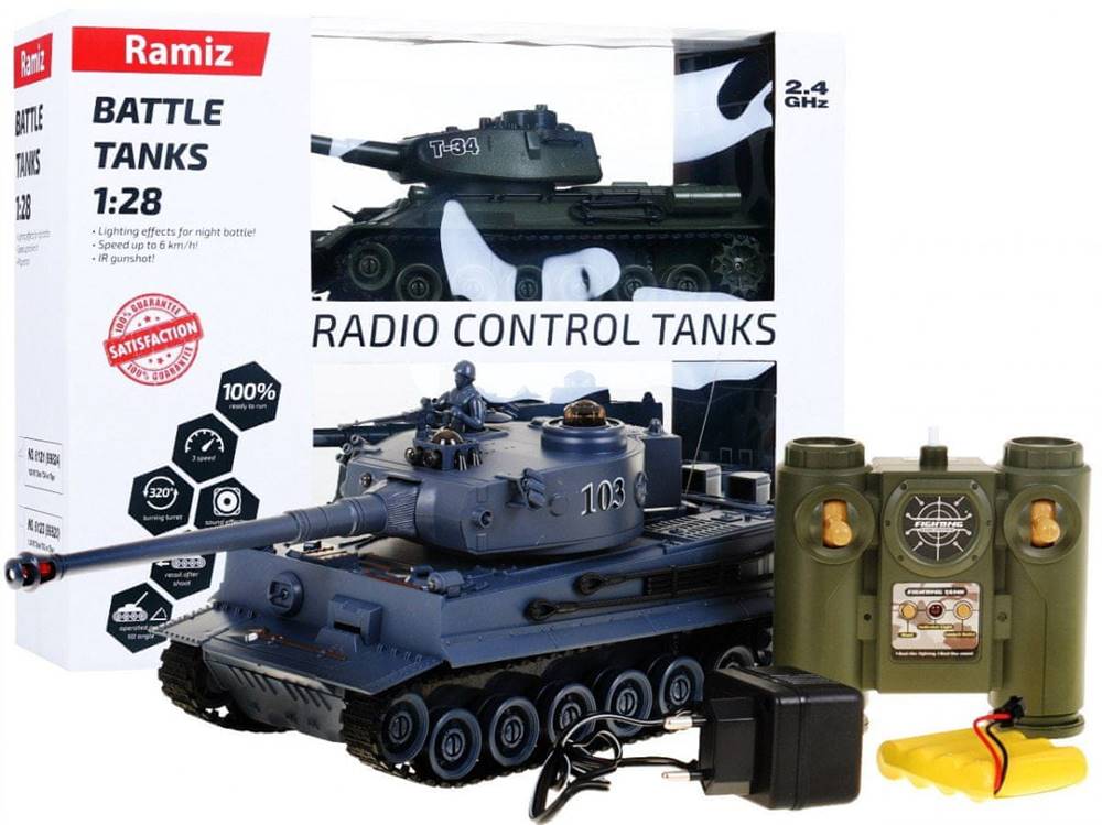 Mamido  Tank na diaľkové ovládanie 2ks R / C 1:28 značky Mamido