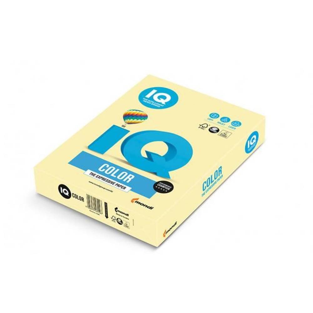 Mondi  Farebný papier IQ color žltá pastelová YE23,  A4 160g značky Mondi