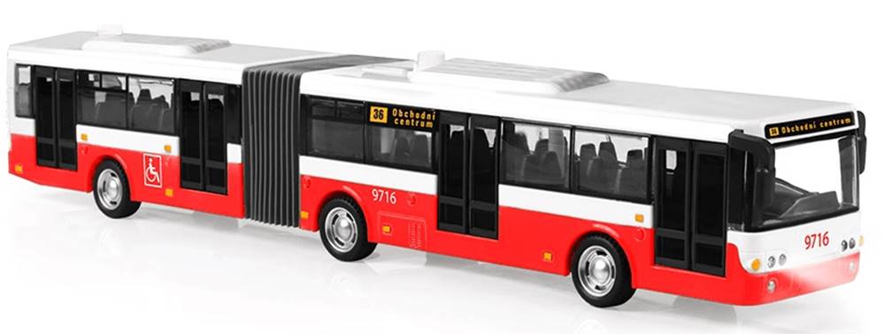 Rappa  Kĺbový autobus,  ktorý hlási zastávky česky,  36 cm značky Rappa