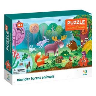 DoDo Puzzle biomy - Zázračné lesné zvieratá 60 dielikov