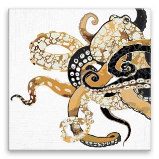 Malujsi  Maľovanie podľa čísel - Chobotnica - 40x40 cm,  plátno vypnuté na rám značky Malujsi