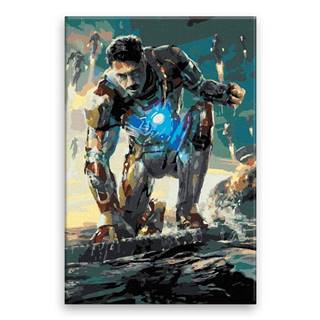 Malujsi Maľovanie podľa čísel - Iron Man 02 - 80x120 cm,  bez dreveného rámu