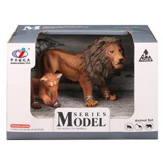 Mikro Trading  Zoolandia lev s mláďaťom 8, 5-13 cm v krabici značky Mikro Trading