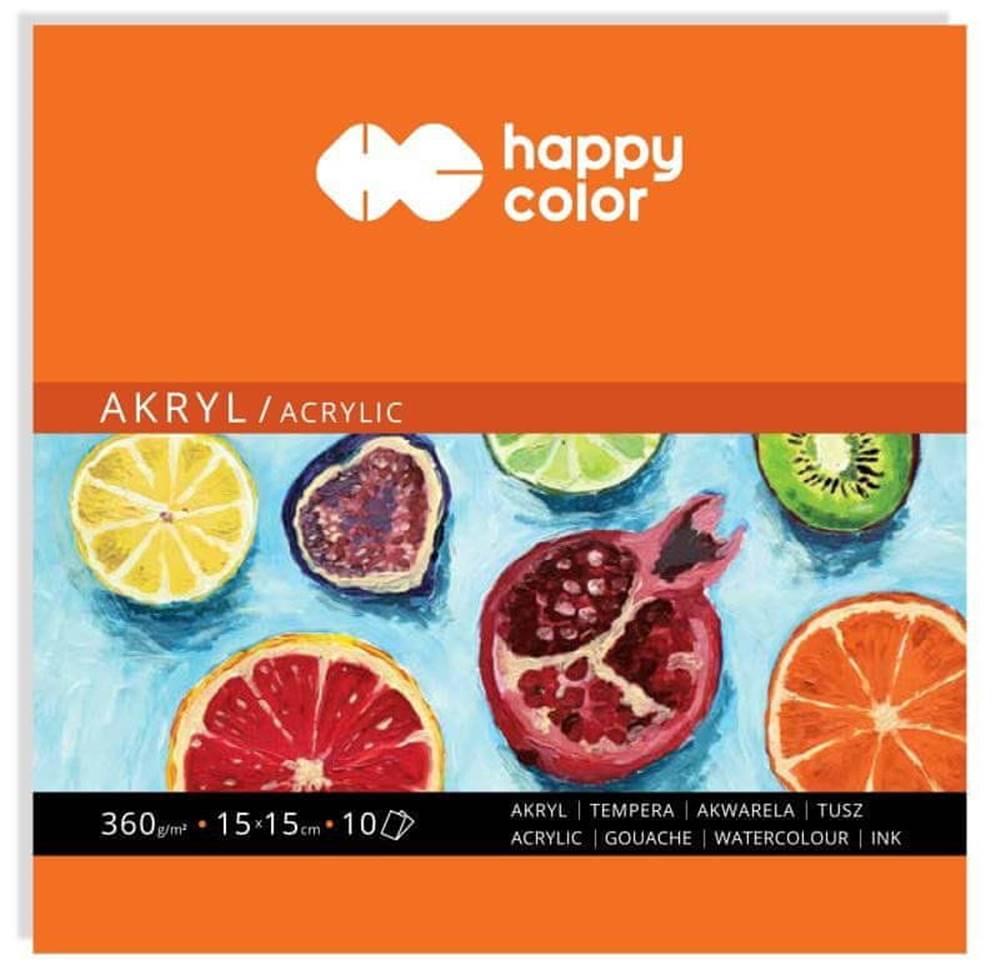 Happy Color  Blok pre akrylové farby 15 x 15 cm značky Happy Color