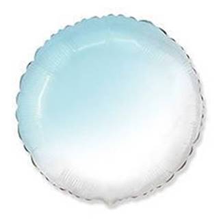 Balón fóliový okrúhly ombré - modrobiely - 48 cm