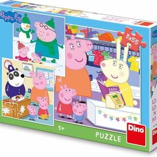 DINO Puzzle PEPPA PIG: Veselé popoludnie 3x55 dielikov