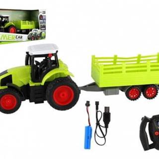Teddies Traktor RC s vlekom plast 38cm 27MHz + dobíjací pack na batérie