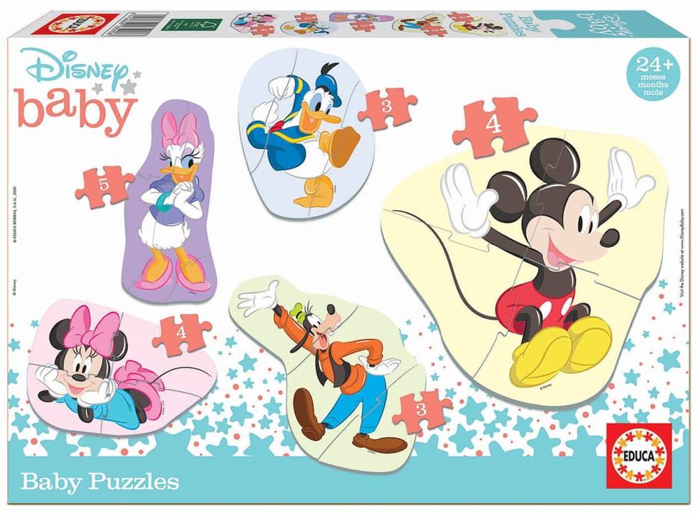 EDUCA  Baby puzzle Mickey a priatelia 5v1 (3-5 dielikov) značky EDUCA