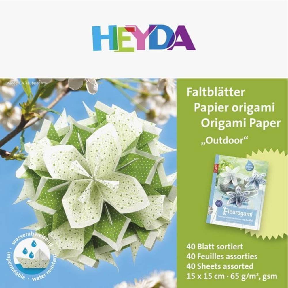 eoshop HEYDA Papiere na origami vodeodolné 15 x 15 cm - zelené značky eoshop