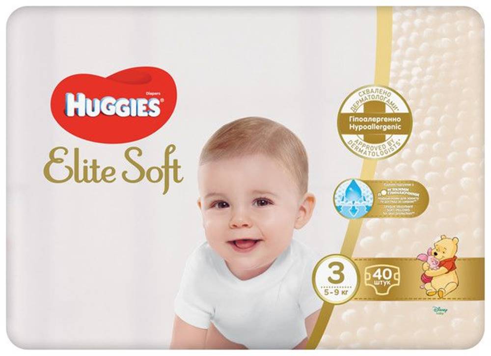Huggies  Elite Soft č.3 - 40ks značky Huggies