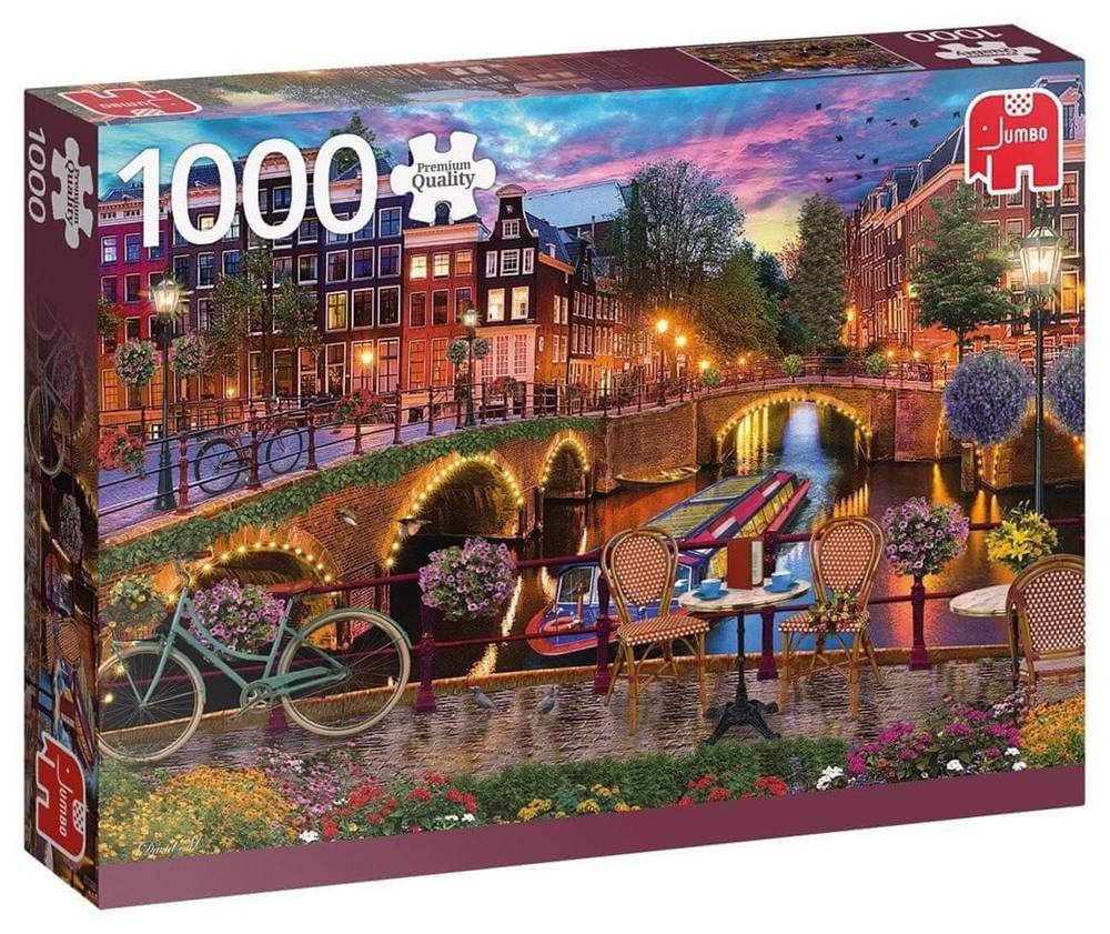 Jumbo  Puzzle Vodné kanály v Amsterdame 1000 dielikov značky Jumbo