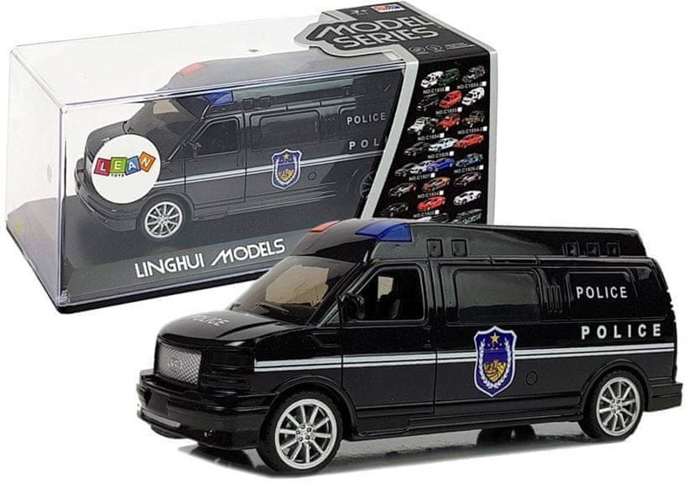Lean-toys  Policajné auto s reťazou so svetlami a zvukom značky Lean-toys