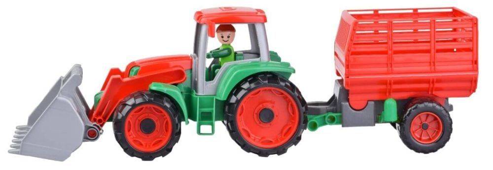 LENA  Truxx Traktor s prívesom na seno,  ozdobný kartón značky LENA