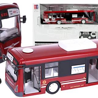 Ikonka  RC autobus na diaľkové ovládanie s dverami červený značky Ikonka