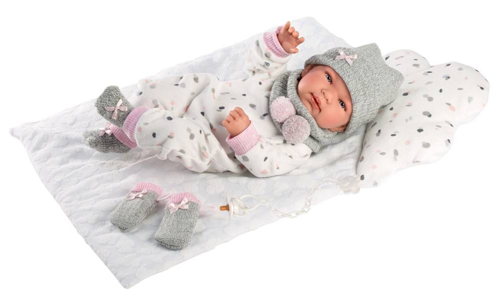 Llorens  84336 NEW BORN HOLČIČKA - realistická bábika bábätko s celovinylovým telom - 43 cm značky Llorens